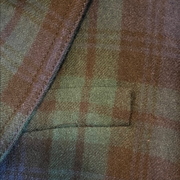 J. Crew Black Watch Tartan Wool Blazer with Gold Accents - Picture 6 of 6